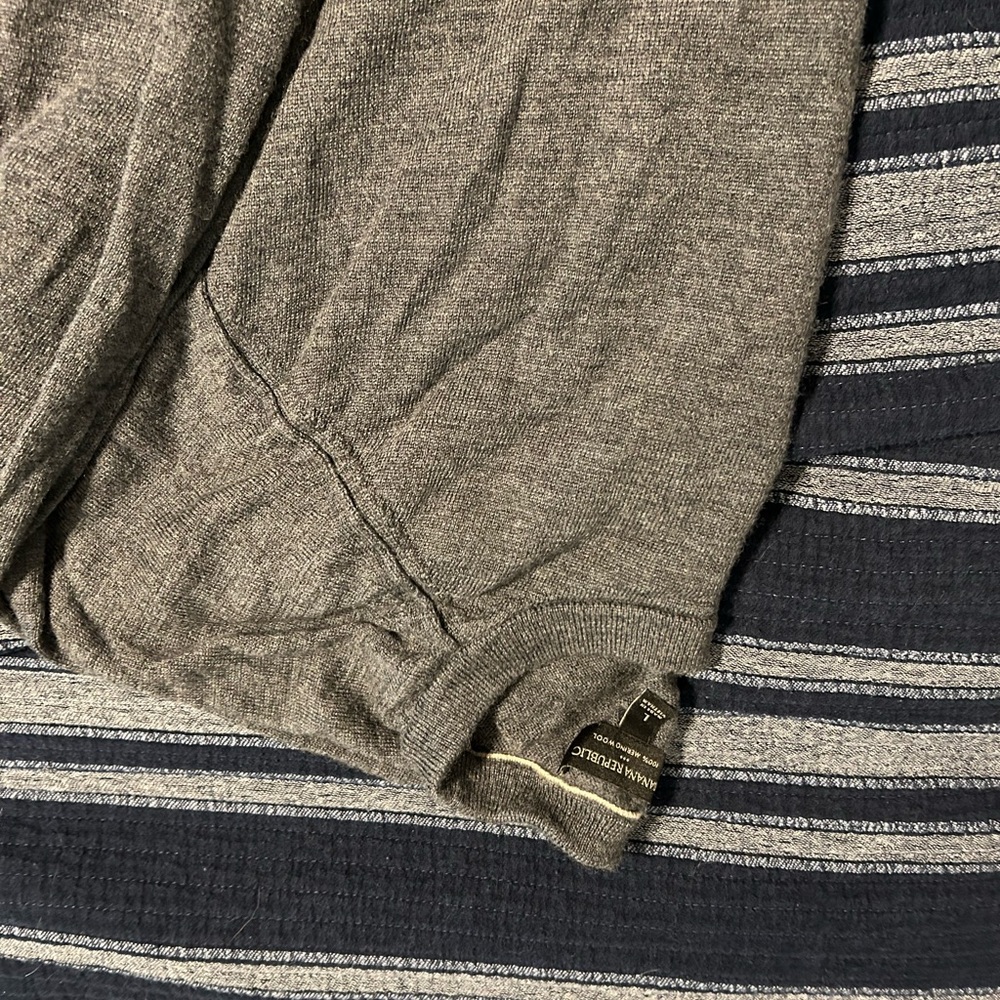 Banana Republic Gray Crewneck Sweater Soft Cotton Blend